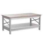 YITAHOME Modern Farmhouse Coffee Table with Storage