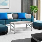 YITAHOME Modern Farmhouse Coffee Table with Storage