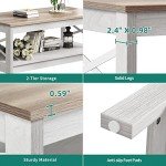 YITAHOME Modern Farmhouse Coffee Table with Storage