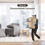 Light Grey L-Shaped Convertible Sofa for Small Spaces