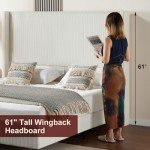 HOWE King Size Corduroy Upholstered Bed Frame