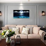 Moon Sea Ocean Landscape Canvas Wall Art