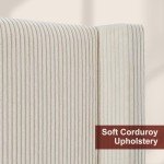 HOWE King Size Corduroy Upholstered Bed Frame