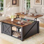SEDETA Lift Top Square Coffee Table with Storage