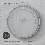 Braun Classic Large Silent Sweep Wall Clock - Grey