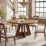 Tribesigns Rustic Round Dining Table for 4