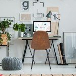 Modern Suede Dining Chairs Set of 4, Brown