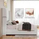 Queen Size Lift Up Storage Bed Frame – White