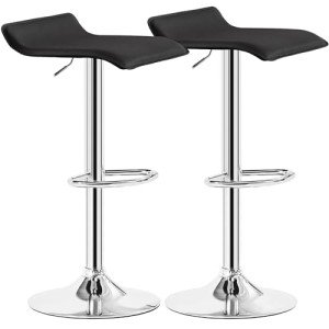 Stylish Adjustable Bar Stool Set of 2
