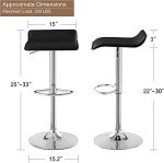 Stylish Adjustable Bar Stool Set of 2