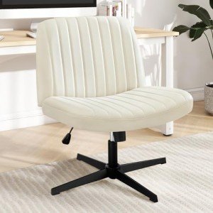 DUMOS Comfy Criss-Cross Armless Desk Chair