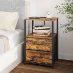 End Table Set with Charging Station and USB Ports