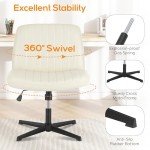 DUMOS Comfy Criss-Cross Armless Desk Chair