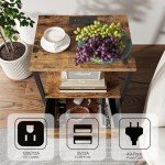 End Table Set with Charging Station and USB Ports