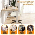 DUMOS Comfy Criss-Cross Armless Desk Chair