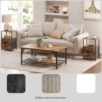 End Table Set with Charging Station and USB Ports