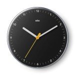 Braun Classic Silent Wall Clock - Black 23cm