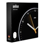 Braun Classic Silent Wall Clock - Black 23cm