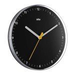 Braun Classic Silent Wall Clock - Black 23cm