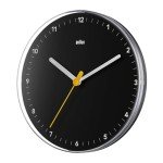 Braun Classic Silent Wall Clock - Black 23cm