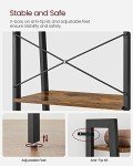 VASAGLE 4-Tier Industrial Ladder Shelf - Rustic Brown