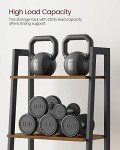 VASAGLE 4-Tier Industrial Ladder Shelf - Rustic Brown