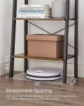 VASAGLE 4-Tier Industrial Ladder Shelf - Rustic Brown