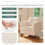 COLAMY Cream Memory Foam Accent Chair & Ottoman