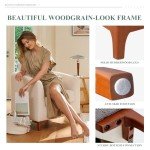 COLAMY Cream Memory Foam Accent Chair & Ottoman