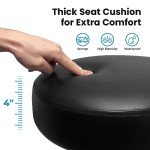 Adjustable Backrest Swivel Stool for Home Use
