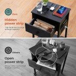 Yoobure Industrial Nightstand with Charging Station