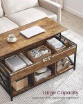 Rustic Lift Top Coffee Table with Hidden Storage