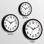 DAXSMY 14-Inch Silent Battery Operated Wall Clock