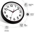 DAXSMY 14-Inch Silent Battery Operated Wall Clock