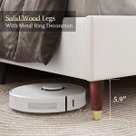 Jocisland King Upholstered Bed Frame with Headboard