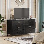 WLIVE 6-Drawer Fabric Dresser and TV Stand