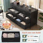 WLIVE 6-Drawer Fabric Dresser and TV Stand