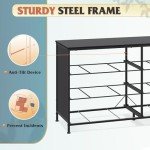 WLIVE 6-Drawer Fabric Dresser and TV Stand