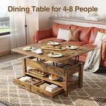 Rolanstar Lift Top Coffee Table with Drawers