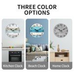 Rustic Coastal Silent Battery-Operated Wall Clock