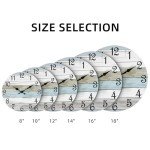 Rustic Coastal Silent Battery-Operated Wall Clock