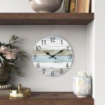 Rustic Coastal Silent Battery-Operated Wall Clock
