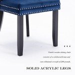 Blue Velvet Dining Chairs Set of 2