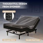 Dyonery Twin XL Adjustable Bed Frame & Mattress Set
