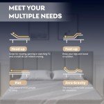 Dyonery Twin XL Adjustable Bed Frame & Mattress Set