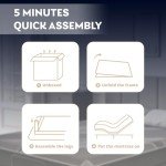 Dyonery Twin XL Adjustable Bed Frame & Mattress Set