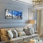 Black and White Tree Moon Canvas Wall Art