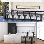 Set of 4 Industrial Counter Height Bar Stools