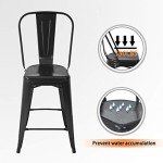 Set of 4 Industrial Counter Height Bar Stools