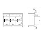 Tvilum Sonoma Sideboard with 3 Doors and Drawers